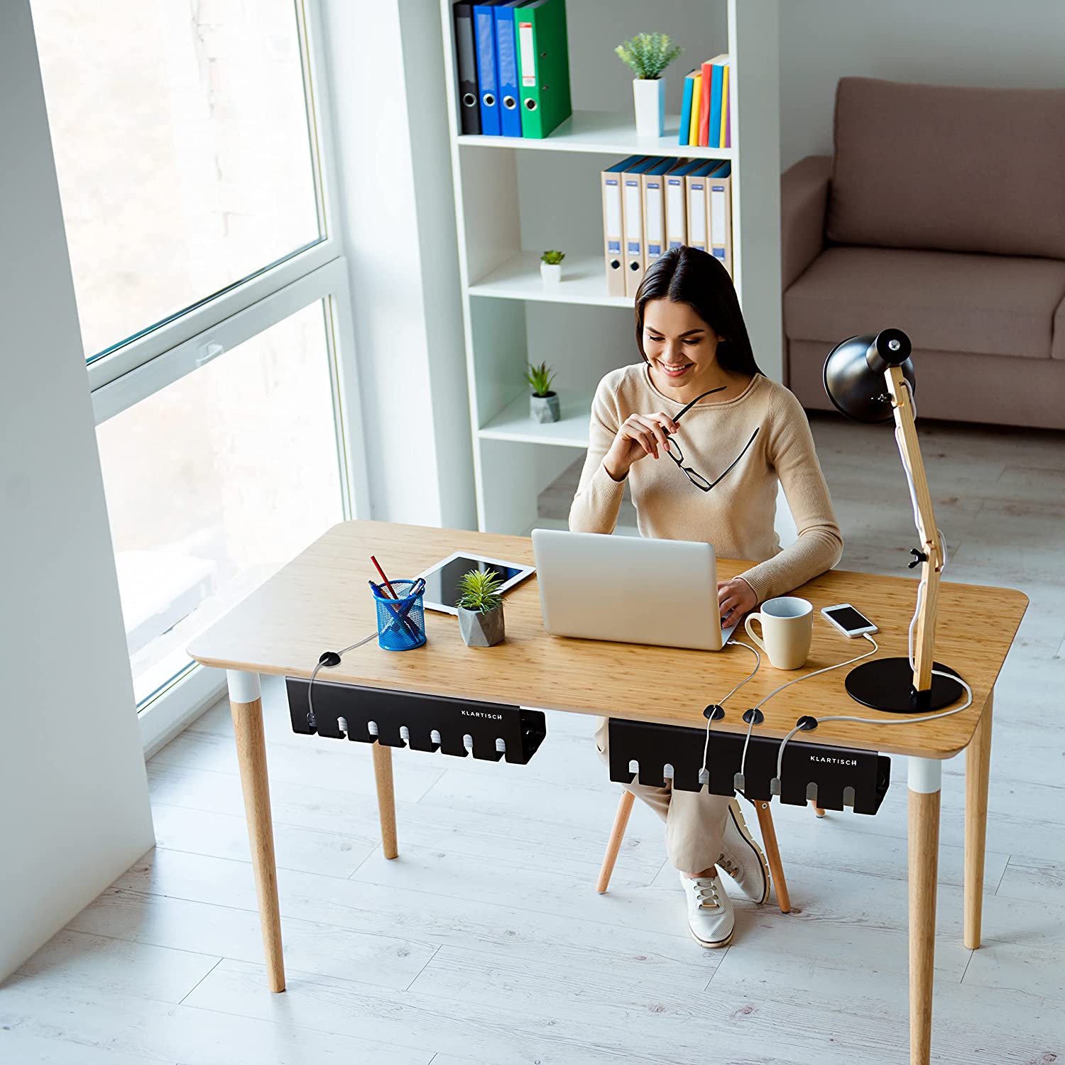 Under-Desk Cable Management for Office Tables Say Hello to a Clutter-Free Workspace