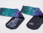 Digital 3D Print 61% Polyester Printed Ankle Socks For Sports Crew