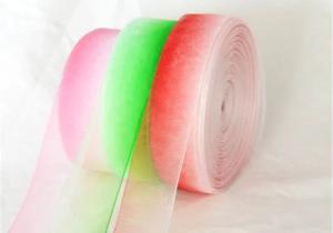 Quality 100% Nylon Silk Organza Ribbon Single Face Style Dyeing And Packing Quickly wholesale