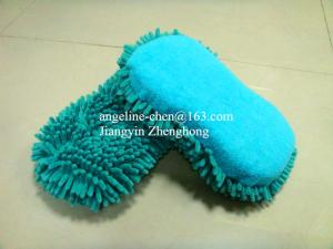 Quality microfiber chenille car cleaning, house cleaning sponge applicator pad wholesale