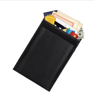 Quality Silver Grey Inside Fiberglass Fabric Fireproof Document Bag Portable wholesale
