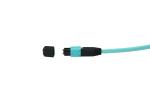 3.0mm LSZH Jacket 12 Core OM3 MPO Cable Aqua Color For 40/100G Connectivity
