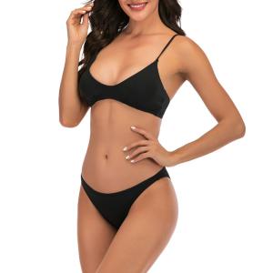 Quality Woman Two Pieces Polyester Swim Suit Beach Dress Solid Colors Sexy wholesale