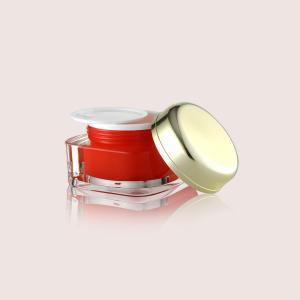 Quality Clear Plastic Cosmetic Jars For Creams And Lotions Square Plastic Jars GR710A wholesale