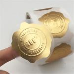 Hot Stamping Gold Foil Label Stickers Waterproof Custom Metal Stickers