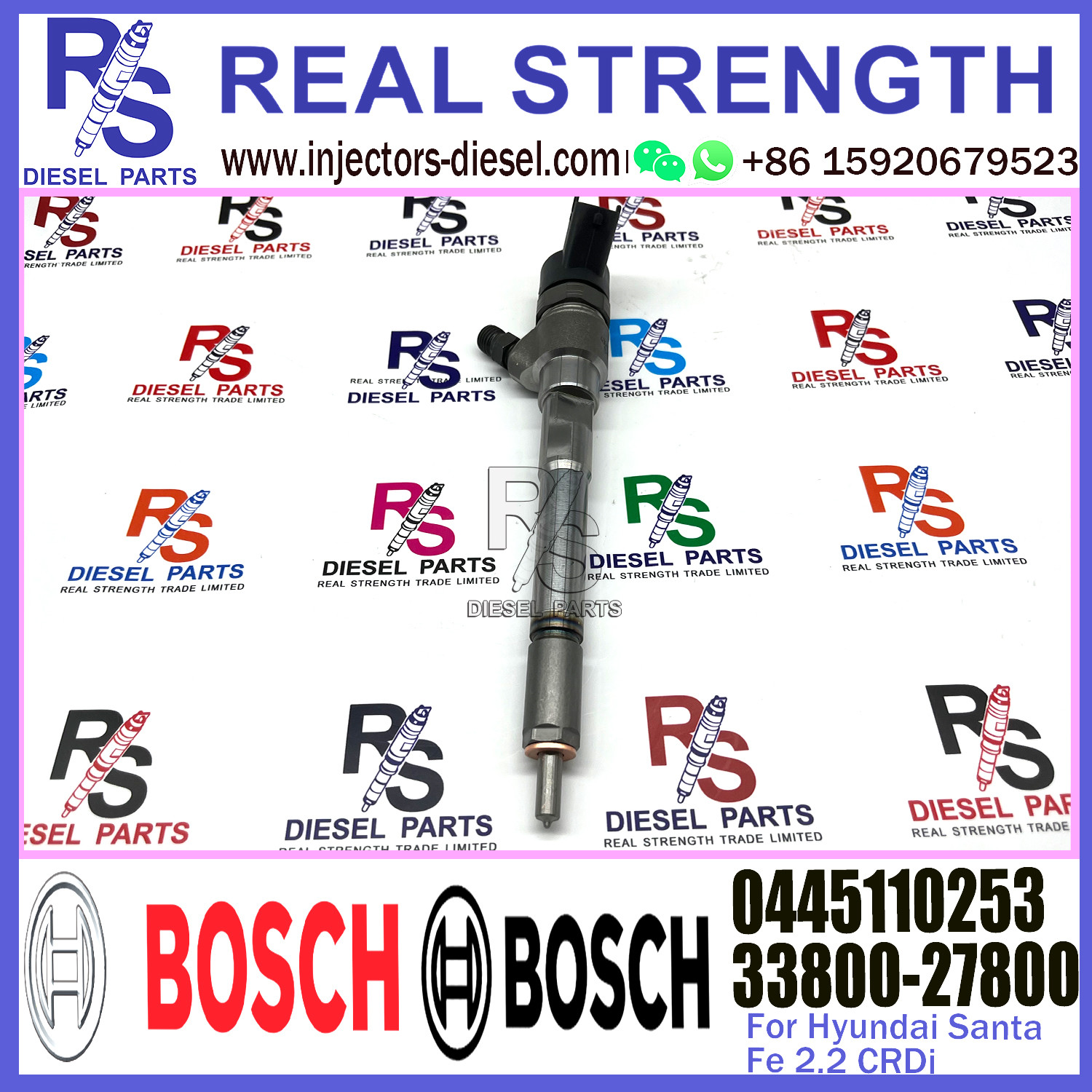 Diesel Fuel Injector 0445110253 0445110254 For Hyundai Santa Fe 2.2 CRDi
