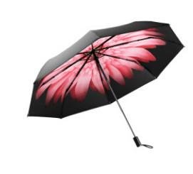 Quality Flower Print Lightweight Folding Umbrella , Ladies Compact Windproof Umbrella wholesale
