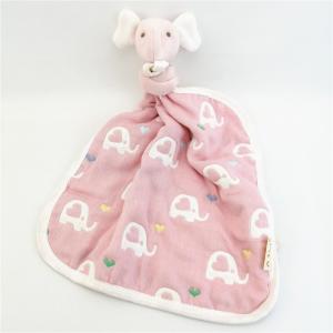 Quality OAINI ODM OEM Elephant Baby Sleep Comforter Soft Animal Baby Comforter Toy Cotton Baby Animal Doudou wholesale