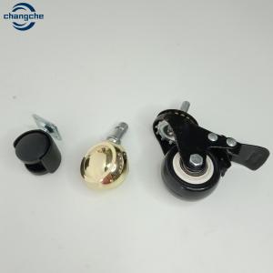 Quality 1.5 Inch Ball Bearing PVC Roller Wheel Casters With Brake Heavy Duty wholesale