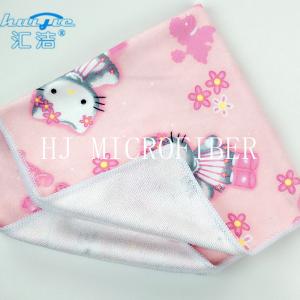 Quality Square Shape Household Printed Microfiber Cloth Hand Cleaning Towel 300gsm OEM wholesale