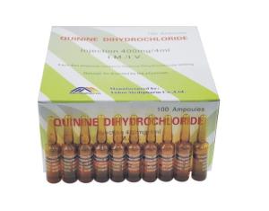 Quality Quinine Dihydrochloride Injection 400mg/4ml, 100ampoules/box, antimalarial drugs wholesale