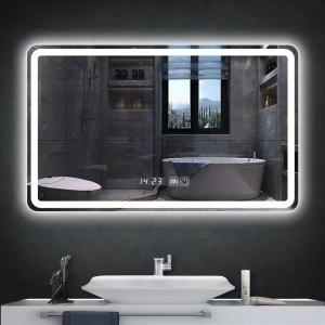 Quality Square Wall Mounted LED Bathroom Mirror with Lights 3000-6000K Dimming Anti-Fog wholesale