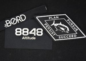 Quality Black Reflective TPU Suede Screen Printed Patches Brand Labels For Clothing wholesale