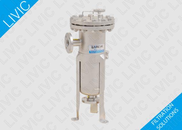 Pipe Water Filter 0.6MPa / 1.0MPa , Stainless Steel Basket Filter For Electronic