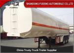 4 Compartments Fuel Tanker Semi Trailers Tri-Axles 45000 Liters Petrol Tankers
