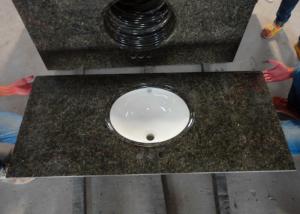 Quality Custom Black Granite Overlay Countertops Anti - Stain With Backsplashes wholesale