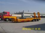 Gooseneck Low Bed Semi Trailer With Air Ladder , Lowbed Semi Trailer