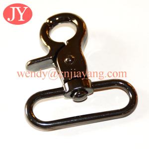 Quality jiayang metal gun color trigger snap hook for leather handbags wholesale