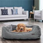 Plush Dog Bed Cushion Machine Washable Keep Warm Polyester Fiberfill