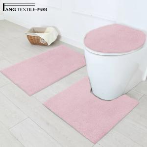 Quality Microfiber Chenille Bathroom Contour Toilet Rugs Quick Absorption wholesale