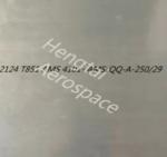 Aerospace Industrial Aluminium Sheet 2124 Aluminum Plate 25HB-45HB Hardness