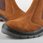 PU Leather / Rubber Outsole Shoes No Lace Waterproof Chelsea Work Boots