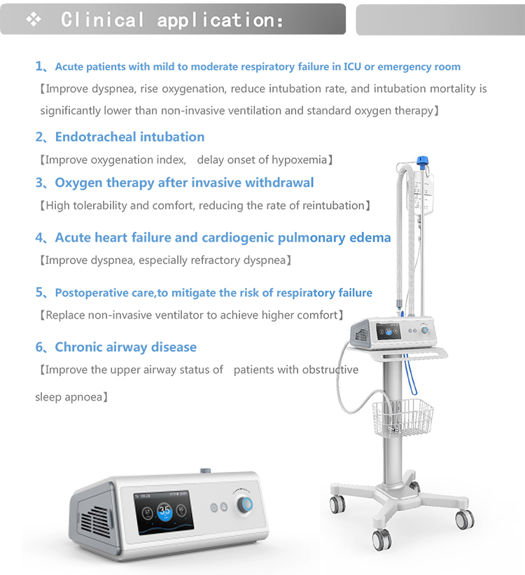 HFNC series hospital high flow nasal cannula oxygen therapy medical device high flow heated respiratory humidifier