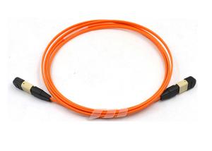 Quality 50 / 125UM Ribbon Fiber Optic Cable , 12F MPO Multimode Fiber Patch Cord wholesale