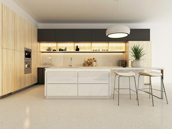 Big Slab Marble Glossy Surface 15mm Polished Porcelain Floor Tile