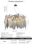 Modern Led Chandelier For Living Dining Room Creative Glass farmhouse light(WH