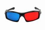 Passive Plastic Red Cyan 3D Glasses , Anaglyph Red Blue Glasses