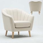 Hotel Luxury Lounge Sofa Wooden Frame Single Seater Armchair