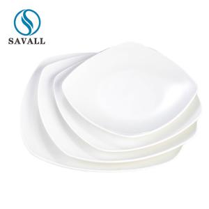Quality 5 Inch Square White Porcelain Dinnerware Dishwasher Safe wholesale