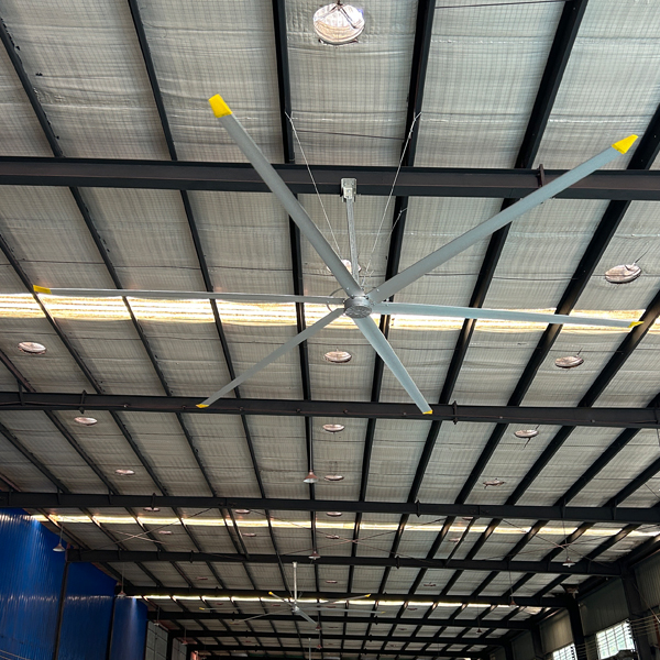 6.1m Industrial Ceiling Fan With 6 Aluminum Blades Enhances Airflow In Garment Shops