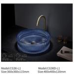 Modern Italian Style Artistic Design Exquisite Diamond Embossed Crystal Clear