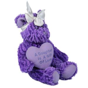 Quality Purple Animated Plush Christmas Toys With Big Heart High Durability wholesale