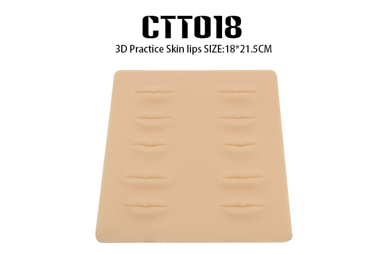 3D Permanent Makeup Tattoo Lips Practice Skin Washable For Beginner