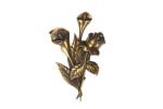 Brass Material Tombstone Decorations TD023 Calla Lily Design OEM / ODM Available