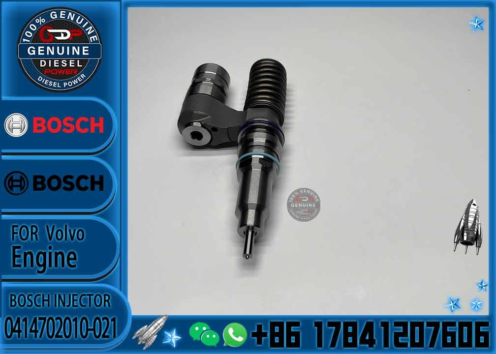 Common Rail Injector 0414702010 20440409 for BOSCH for VOVLO for Excavator L180E L180E HL L220E A35D A4 Diesel Engine