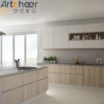 Mail Packing Wooden Style Kitchen Cabinet with Island and Cupboard Accessories