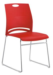 Quality Red PU And PVC Cover Economical Office Chairs Non Rolling OEM &amp; ODM Accepted wholesale