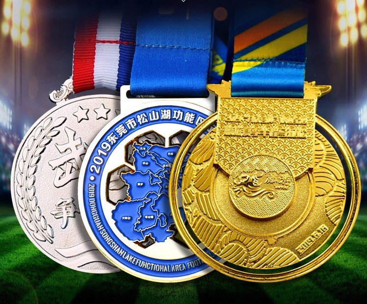 Wholesale Custom Medal Logo Medallion Soft Enamel Gold Silver Marathon Running Custom Metal Sport Medal