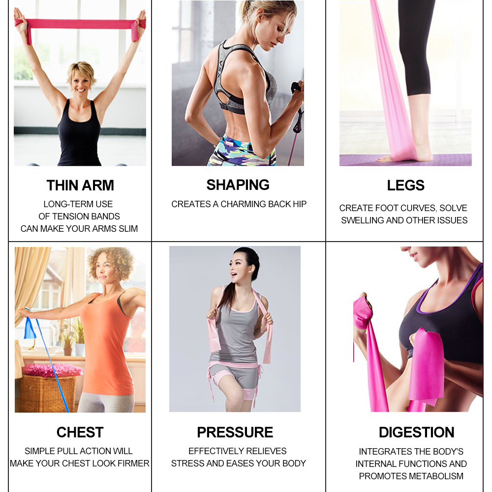 Width 15cm 60lbs Flat Latex Resistance Bands Not Loop For Workout