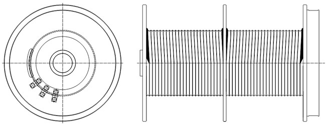 LBS Multilayer Spooling Rope Winch Drum Parts For Single Double Drum Winch