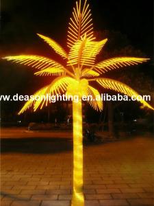 Quality led artificial decorative outdoor lighted palm tree wholesale