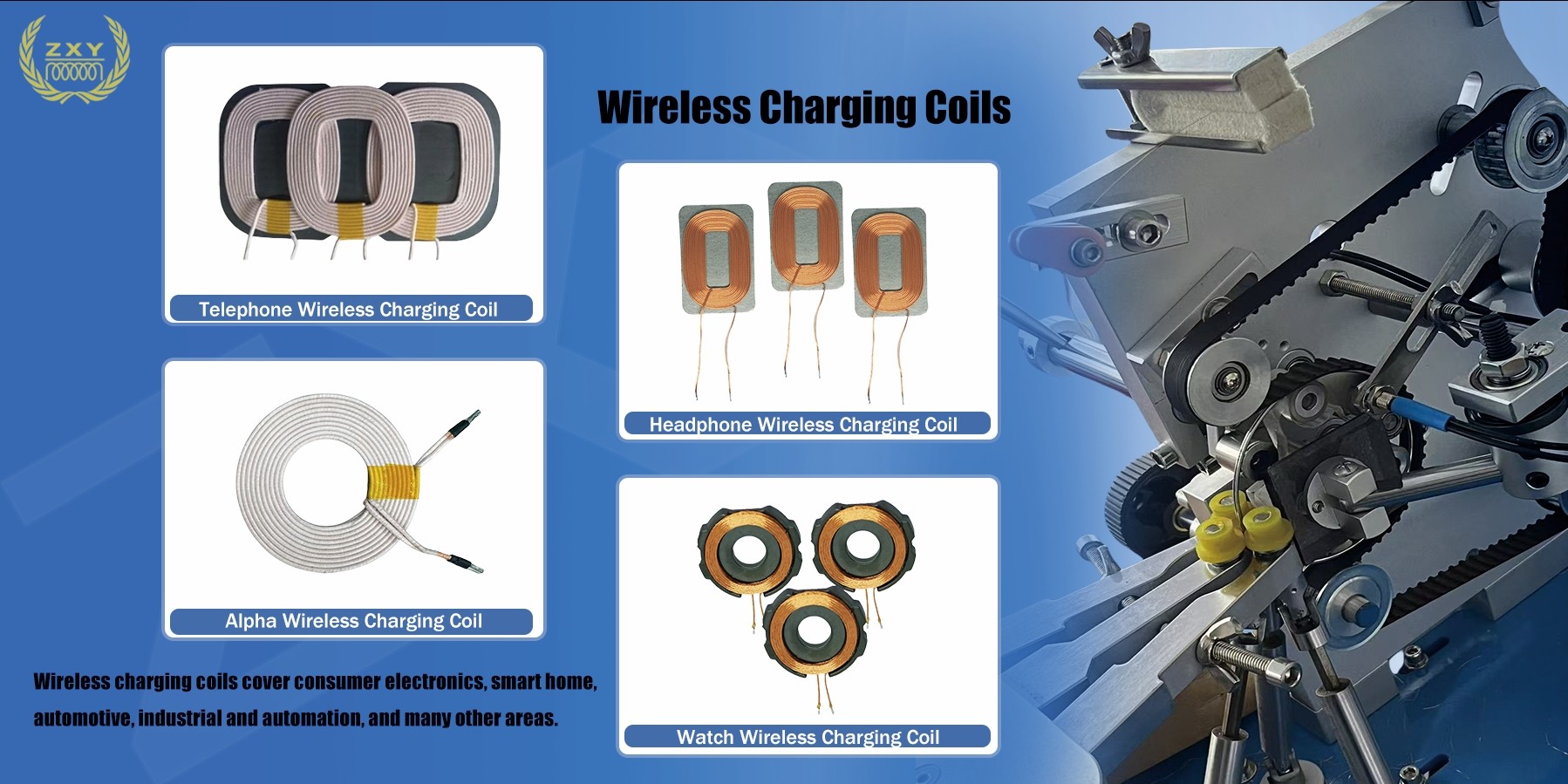 Customized Single Winding PCB 1Coil Wireless Charging Coil 15W/10W/7.5W