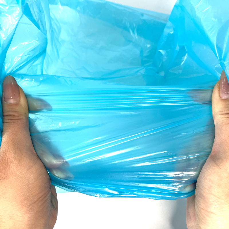 5-50 Micron Thickness PE Plastic Drawstring Trash Bag Roll for Clear Garbage Packaging