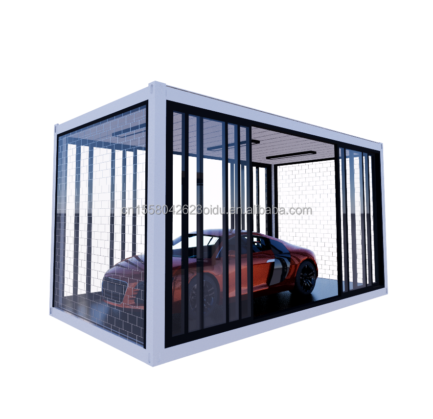Crystal Glass Shop Design 20ft Mobile Prefabricated House with Galvanized Steel Bending 180g and Aluminum Alloy Windows