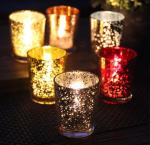 Star candle holder mercury glass candle holder/jar/cup tealight candle holder