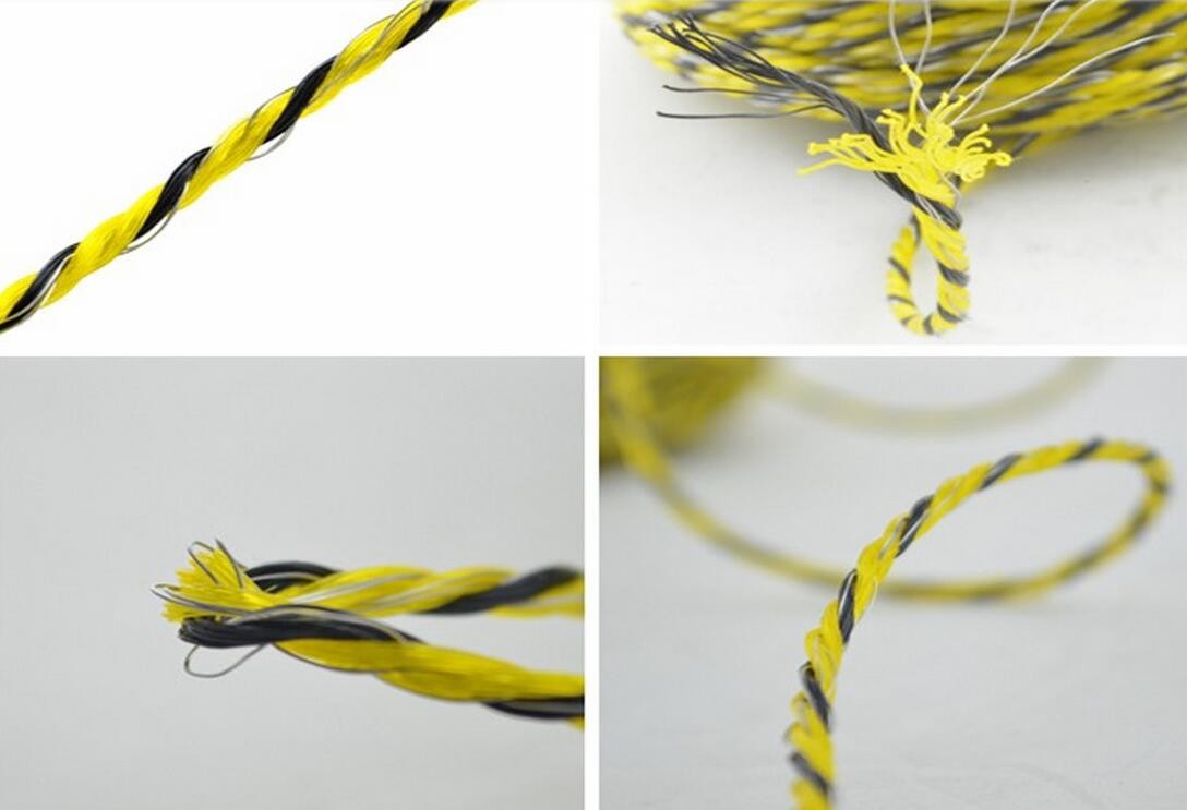 Elecric fence wire rope tape polyrope 200m per roll 3conductive stainless steel QL723